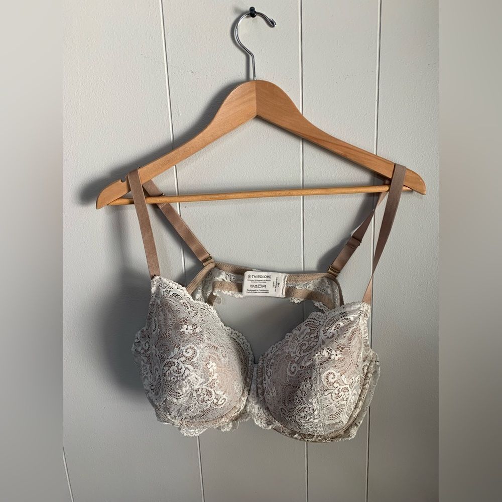 ThirdLove 24/7 Lace Balconette Bra Memory Foam Underwire 44B